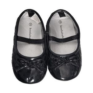 Koalababy Black Faux Patent Leather Ballet Flats